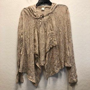 WILD PEARL Women's Beige Sweater top Medium